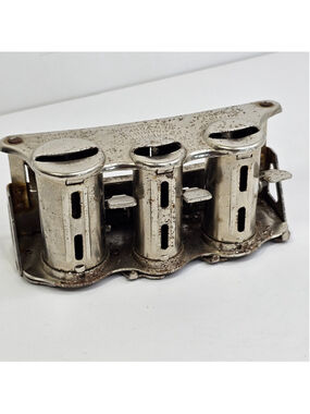 Vintage McGill 3 Barrel Coin Changer USA JL Galef & Son NY Metal Belt Dispenser